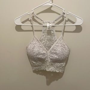 White lace bralet